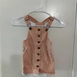 Charming Pink Kids Dress with Button Details